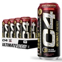 Cellucor C4 Ultimate x WWE | Pre Workout Sugar Free Energy Drink | Tri-Stim Deneyimi 300 mg Caffeine + TeaCrine + Dynamine | Berry Powerbomb | 16oz (Paket 12)