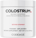 Bovine Colostrum Toz Supplement 4-Month Supply, 1000 mg per Service, Grass-Fed Etik Olarak Kaynaklandı, Immunoglobulin-Rich İlk Süt, Cold-Chain Pasteurized, Agglomerated, Non-GMO, 4.3 OZ
