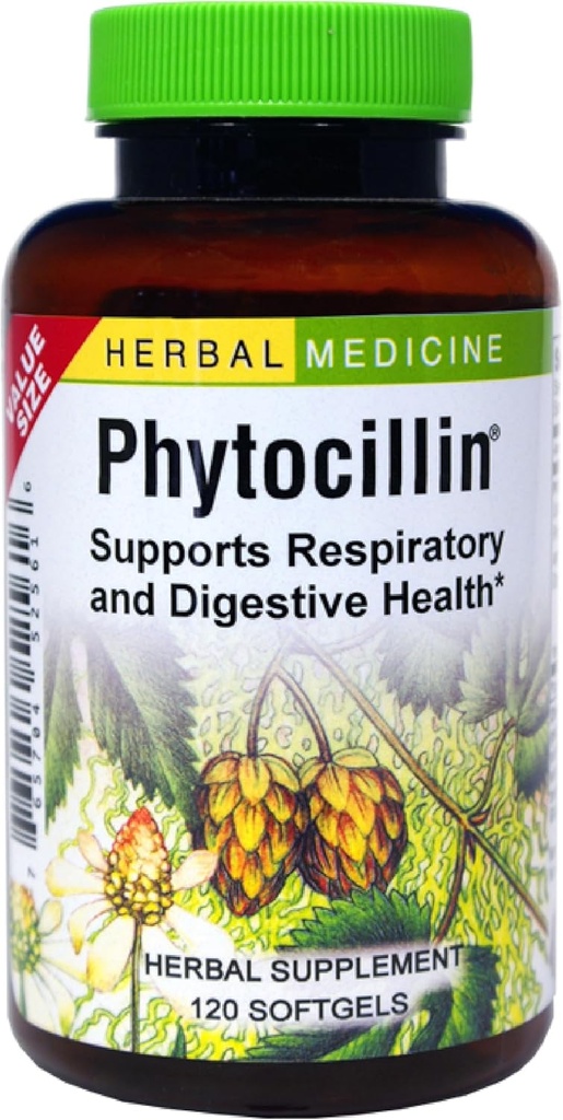 Βότανα Etc. Phytocillin - Συμπλήρωμα Υποστήριξης Αναπνευστικής & Πεθητικής Υγείας - Βότανο Formula to Support Digetion - Υποστήριξη Υγιεινής Αναπνοής - 120 Softgels (120 Services)