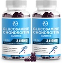 M inç Glucosamine Chondroitin Gummies, 1500 mg Glucosamine & 1000 mg MSM hizmet başına, Ortak Destek Supplement for Yetişkinler, Elderberry Flavor, 45 Hizmetler (Pazarlama)