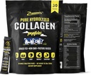 Zammex Premium Collagen Peptides σε σκόνη, 30 Sticks Travel Packets (Τύπος I, III), Unflaved Collagen Protein Powder to Go, Hydrolyzed Collagen Peptide for Skin Hair Nail Joint, 10g per Serving