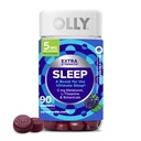 OLLY Extra Strength Sleep Gummy 5 mg Μελατονίνη, L-Θεανίνη, Χαμομήλι, Εκχυλίσματα λεμονιού, Βοήθεια ύπνου, BlackBerry Γεύση - 90 κόμης