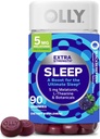 OLLY Extra Strength Sleep Gummy 5 mg Melatonin, L-Theanine, Chamomile, Lemon Balm Extracts, Sleep Aid, BlackBerry Flavor - 90