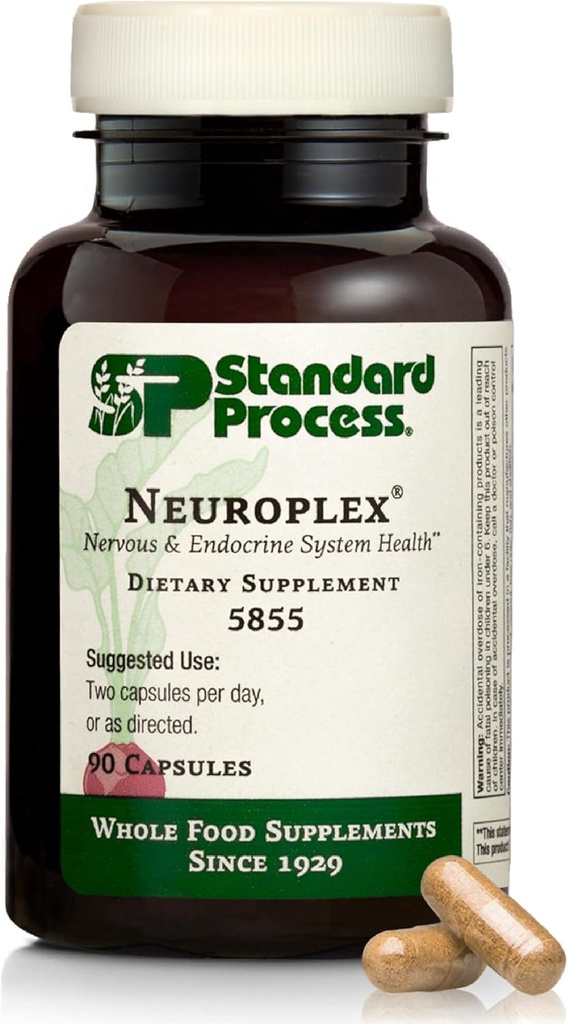 Standart Süreç Nöroplex - Nervous & Endocrine System Function - Brain Health Support with Vitamin B6, Iron, çinko & More - Insan ve Kadınlar için Beyin Tamamı - 360 Tabletler