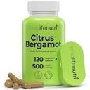 LongLifeNutri Citrus Bergamothopper 500 mg - 120 Vejetaryen Capsules,% 40 Polyfenic Flavanones, 4-Month Supply, Plant-Based Anti-Oxidant, Tested, Made in USA