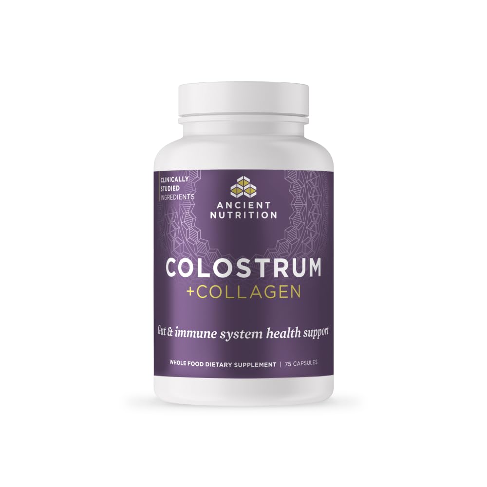 Eski Beslenme Colostrum Superfood + Collagen, Grass Fed Bovine Colostrum, Fermented Eggshell Membran Collagen, Supports Health Gut Microbiome and Immune System, 75