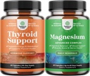 Herbal Yourroid Support Complex ve High Abxia Magnezyum Kompleksi - Tiroid Sağlığı için Mood Geliştirilmiş Enerji Supplement - Uyku Stomach Digestion ve Mood Support