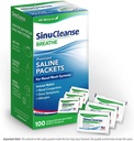 SinuCleanse Pre-Mixed Saline Packets for Sinus Rinse and Nasal Irigation Systems, 100 Count, Made in USA, All-Natural, Pharmaceutical Grade and PH Balanced