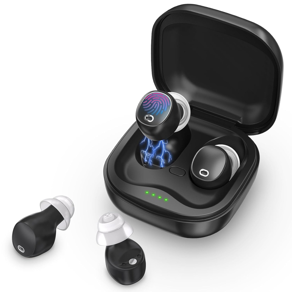 İşitme Aids,Rechargeable Hear Aids for Seniors Yetişkinler with Touch Volume Control, 16-Channel Digital İşitme Gürültü Azımı ile Ampiksiyon,Comfort Invisible Fit