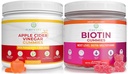 Purify Life Apple Cider Vinegar & Biotin Bundle, Gummies for Hair Skin and Nails (Bulk - 90 Chews), Gut Health & Digestion, Immune Support, Detox, Metabolism- No Capsules, Pills, Tablets or Syrup