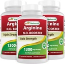 En İyi Doğallar L-Arginine NO ATM Triple Strength 1300 mg 120 Veg Capsules (120 Count (Pack of 3))