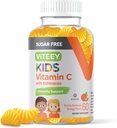 Viteey Kids C Gummies 75mg, Echinacea - Sugar Free - Immune Support for Toddlers, & Young - Vegan, Gelatin Free, Gluten Free, GMO Free - Tasty Orange Flavored Kids Immunity Gummy