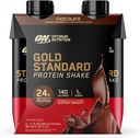Optimum Nutrition Gold Standard Protein Shake, 24g Protein, Ready to Drink Protein Shake, Gluten Free, Vitamin C for Immune Support, Chocolate, 11 Fl Oz, Pack of 4 (Packaging May Vary)