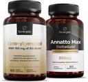 Premium Geranylgeraniol Plus Annatto Max DeltaGold - Kalp Sağlığı, Sağlıklı Ağlama, Immune Support & Genel Wellness - Geranylgeraniol 60 Capsules - Annatto Max 60 Capsules