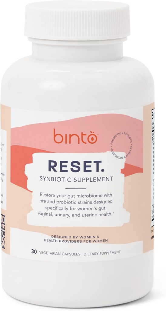 Binto reset Synbiyotik Advanced Pre and Probiyotik Supplement for Women - Supports Digestive Health, Boosts Immunity ve Gut Flora (Day Supply) Sağlıklı Bir Dengeyi Teşvik Ediyor