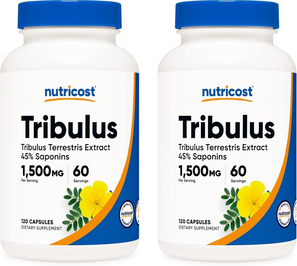 Nutricost Tribulus Terrestris Extract 750 mg, 120 Capsules (2 Şişe)