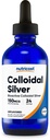 Nutricost Colloidal Silver 4oz - Cobalt Blue Glass Şişes, Bio-Active Colloidal Silver
