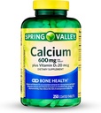 Spring-Valleyuba Supplement-Calcium 600 mg with Vitamin d3 for Stronger Bone Health-250 Tablets
