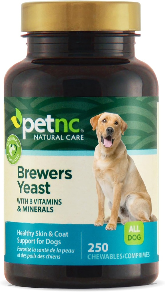 PetNC Natural Care Brewers Yeast Chewables for Dogs, 250 Count