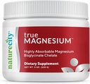 NatureCity TrueMagnesium Highly Absorbable Chelated Magnezyum Bisglycinate Toz İçecek Mix (60 Hizmet) - Magnezyum Tamam for Sleep and to Support Bone Health & Muscles