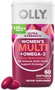 OLLY Ultra Women's Multi Softgels, Genel Sağlık ve Immune Support, Omega-3s, Iron, Vitamins A, D, C, E, B12, Daily Multivitamin, 30 Day Supply - 60 Count