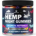 Βραδινή ώρα κάνναβης Gummies, υψηλή δύναμη Nap Gummies, ειρήνη και χαλάρωση, φρουτώδη αρκουδάκι πεταλούδας, καλή διάθεση, ήρεμη, ξεκούραστη ώρα ύπνου-φυσικό Omega κάνναβης πετρελαίου-Made στις ΗΠΑ