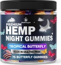 Omp Gummies Night Time, High Potency Nap Gummies, Peace and Relaxation, Fruity Butterfly Gummy Bear Edibles, Good Mood, Calm, Restful Bedtime-Doğan Yumurtası