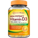 Doktor'un Vitamin Tartları D3 10000 İ, Bones, Dişler ve Immune Support, Non-GMO, No Gelatin, Gluten veya Soy, 120 Vegetarian Softgels