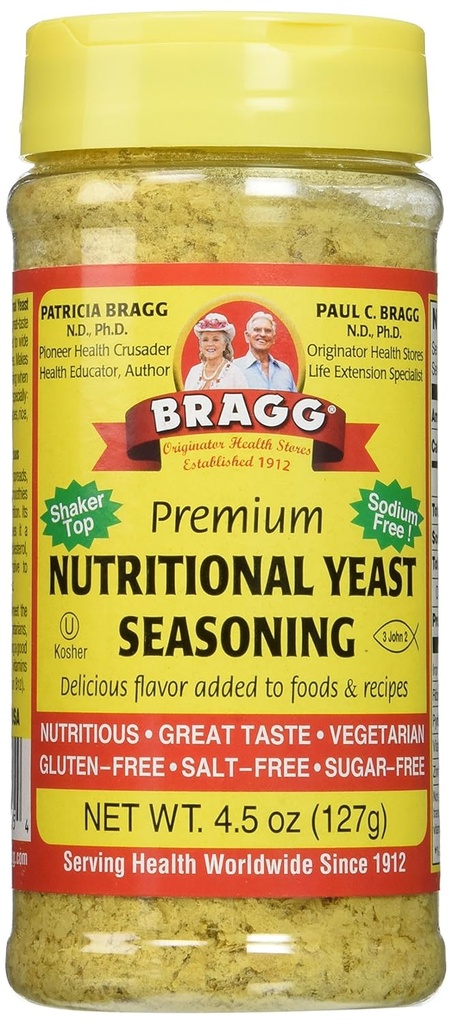 Διατροφική μαγιά του Bragg 4.5oz 2 Συσκευασία
