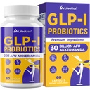 Lifeatlas GLP-I Supplement Probiotic | GLP-I with 30 Billion AFU Akkermansia Probiotic, Akkermansia Probiotics for Women and Men, Daily GLP-I Supplement, 1 Pack - 60 Count