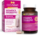 Daily Nouri Women's Probiyotik | Supports Vaginal pH, Urinary Tract, Digestive & Immune Health | 5 Klinik olarak Studied Strains + Cranberry & Omega Vegan