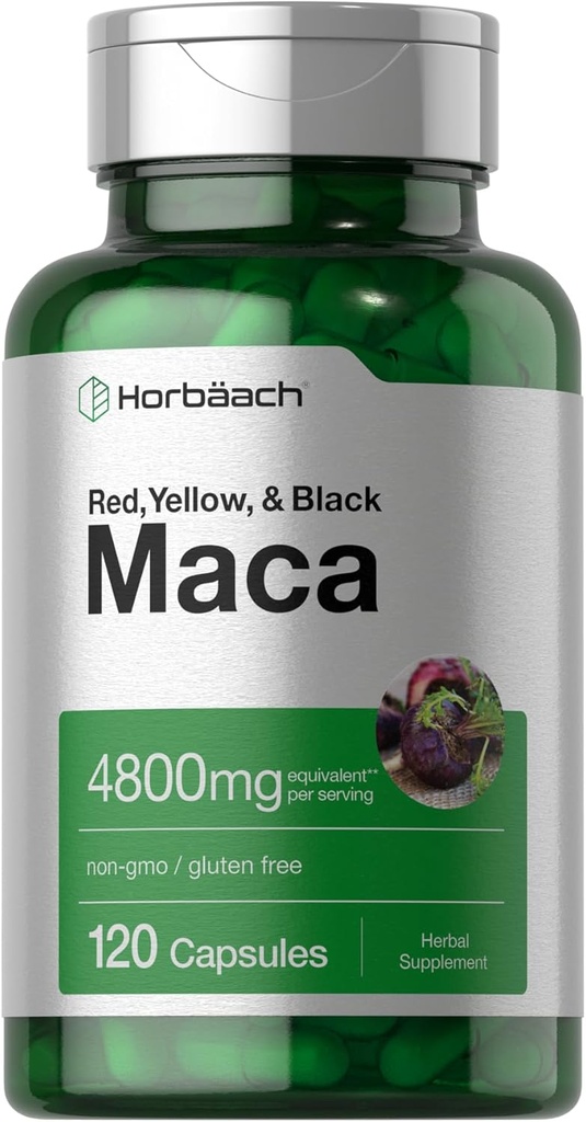 Horbäach Maca Root Κάψουλες για άνδρες και γυναίκες 