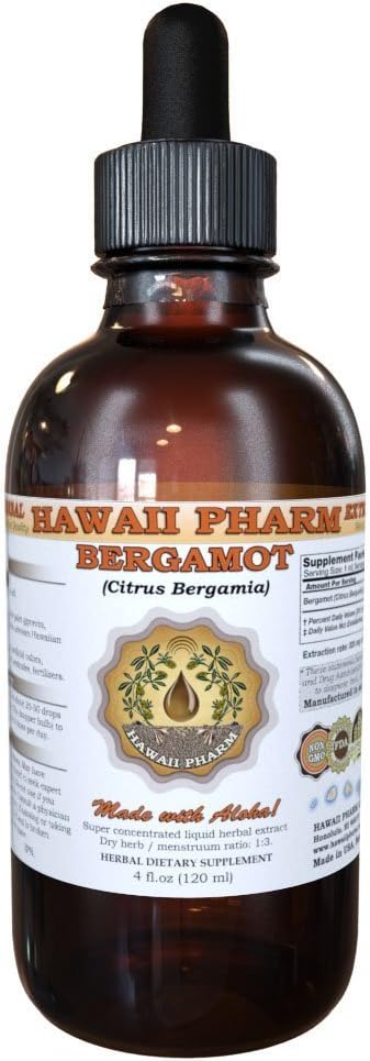 Bergamot Liquid Extract, Bergamot (Citrus Bergamia) Kuru Meyve Toz Tincture Supplement 2 oz
