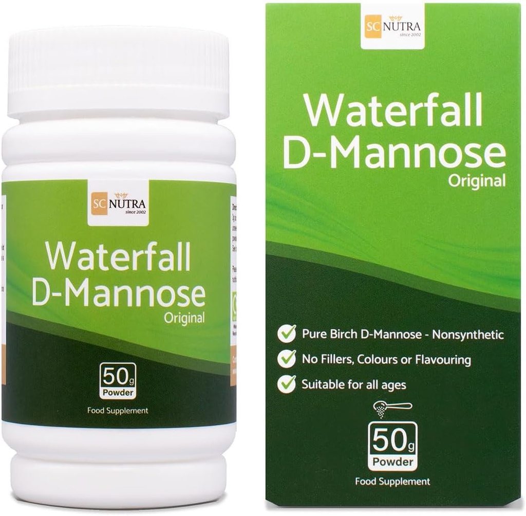 Καταρράκτης D-Mannose Powder - 100% Pure D-Mannose Powder Φυσικά προέρχεται από Birch - Δεν ένα μείγμα - Δωρεάν από Bulking Agent, Fillers & Cranberry - 50g / 1.76oz