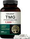 NatureBell TMG Supplements 1.500 mg, 240 Capsules | Max Strength Betaine Anhidrus Tritilglycine – Sağlıklı Homocysteine Balance, Heart & Liver Health – Non-GMO, Gluten Free Betaine Anhidrus Tritilglycine – Destekler