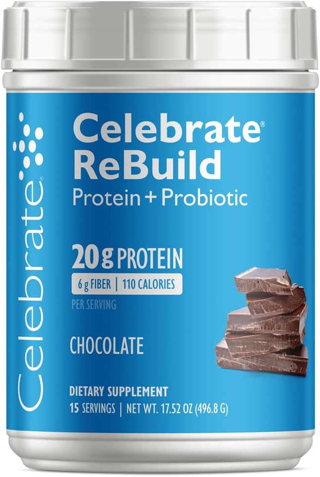 Probiyotiks & Prebiyotiks ile Protein Tozunu Yeniden Oluşturun - 20g Whey Isolate proteini, Yüksek Fiber, Post Bariatrik Cerrahi Hastaları Için - (15 Hizmet)