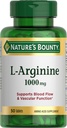 Nature's Bounty L-Arginine 1000 mg for Supporting Blood Flow and Vascular Function – Non-GMO, Gluten Free, 50 Tablets
