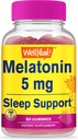 WellEvet Melatonin Gummies 5 mg - Doğal Kaynaklanmış Flavors - Uyuşturucu Özgür Gummy Supplement - Gluten Free ve Gelatin Free, Vegetarian - 60 Gummies