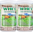 Organic Whey Protein Powder Grass-Fed Cold Process Grade-A Milk rBST Hormone-Free Chocolate Protein Powder No Preservative Pure Whey Protein 42g of Protein in Just 2 Scoops (1 Pound 2 Pack, Chocolate)