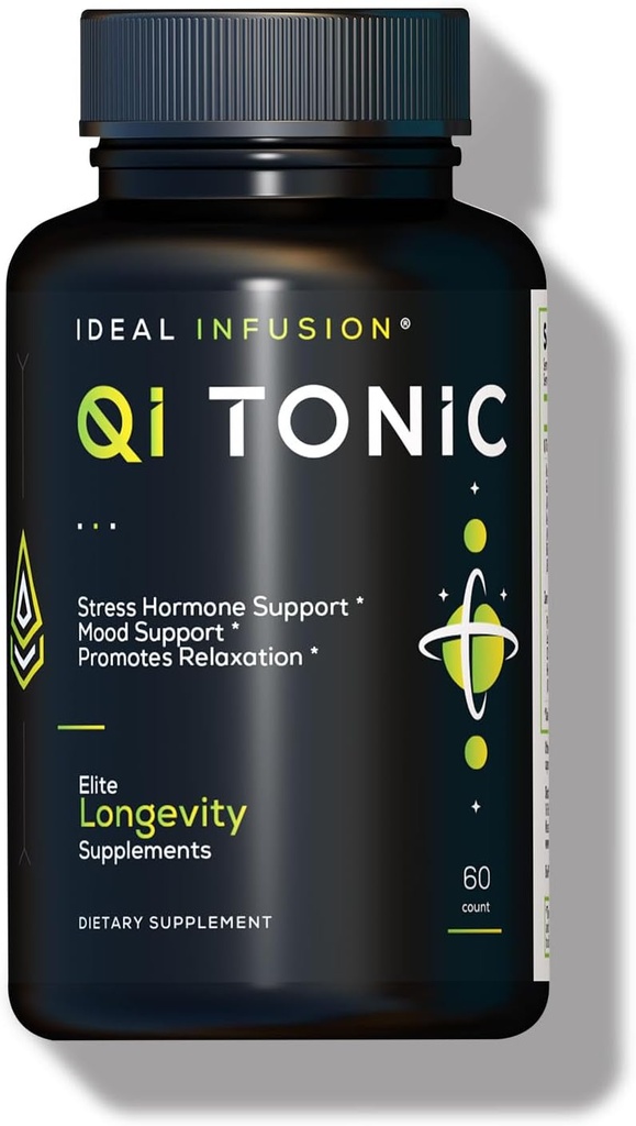 İdeal Infüzyon Cortisol Blocker ve Mood Destek: Rahatlama ve Stres Yardımı - Genel Wellness & Serenity, Astragalus Root, Ashwagandha, Passion Flower (60 Hizmet) Vegan Vegan