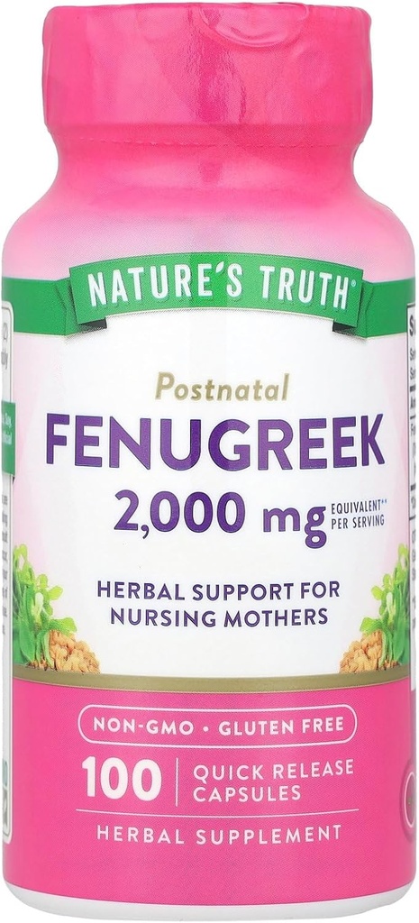 Nature's Truth Fenugreek 2000 mg Συμπληρώματα, 100 Count (Pack of 1)