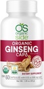 | Ginseng 60 Capsules | Adaptogen for Stress Relief, Energy Boost, Immune Support | Certified USDA Organic, Non-GMO, Vegan Supplement for Natural Wellness