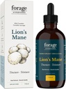 Forage Hyperfoods- Original Canadian Grown Lion's Mane Mushroom Superfood Liquid Supplement Extract Tincture, Vegan, Non-GMO, Natural Brain Aid- Memory Improvement ve Nerve Support 118ML
