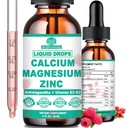 Magnezyum çinko D3 Calm Glycinate Plus Ashwagandha, L-Theanine, Sıvı Kalsiyum D3 ve Magnezyum Tamamı Immune, Bone, Muscle, Mood & Sleep Support