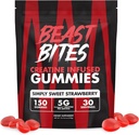 BEAST BITES - Kretine Infüzyon Gummies - 5gpure Kreatin Monohidrat - Spor için sertifikalı - 30 Hizmet