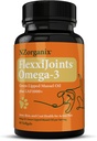 FlexxiJoints Omega-3 Hip and Joint Supplement • Oil Omega-3 για σκύλους • 100% Πράσινο-Liped της Νέας Ζηλανδίας Mussels (60 Softgels)