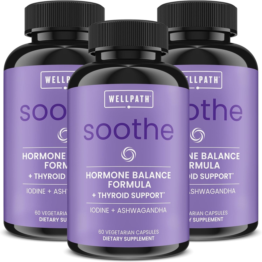 Soothe Hormone Balance for Women + Thyroid Support for Women (3-Pack) 