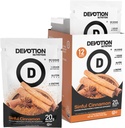 Devotion Beslenme Protein Tozu | Gluten Free, Keto Friendly, Nodrew Sugars | 1g MCT | 20g Whey & Micellar Protein | 12 Packets (Sinful Cinnamon)