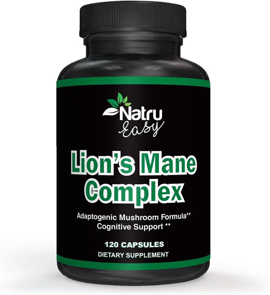 1 Lion's Mane Kompleksi || Premium Max Strength || Advanced Non GMO Formula || 4 Ay En İyi Taklitler Tedarik || Adaptojenik Mushroom Formula || 3rd Parti Test Edildi || USA.