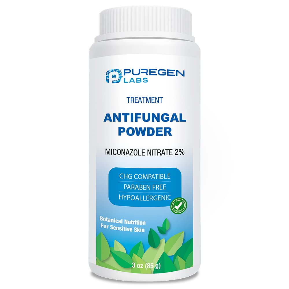 Puregen Labs Antifungal Toz, Common Fungal Enfeksiyonları Alüding Athlete's Foot, Jock Itch ve Ringworm, Talc Free, 3 oz (85g)